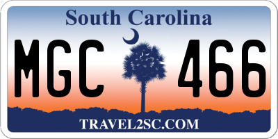 SC license plate MGC466