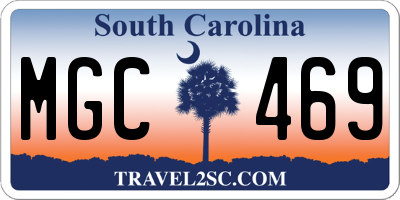 SC license plate MGC469