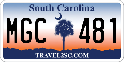 SC license plate MGC481