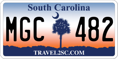 SC license plate MGC482