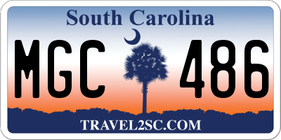 SC license plate MGC486