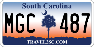 SC license plate MGC487