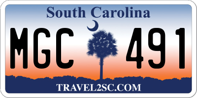 SC license plate MGC491