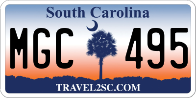 SC license plate MGC495