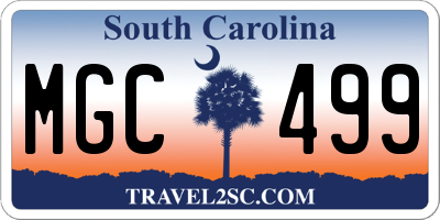 SC license plate MGC499