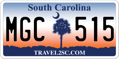 SC license plate MGC515