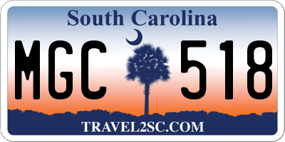 SC license plate MGC518