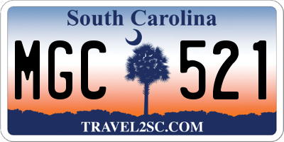 SC license plate MGC521