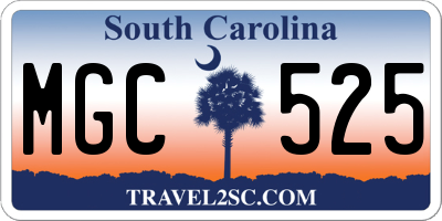SC license plate MGC525