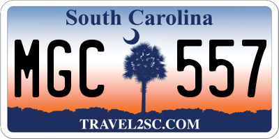 SC license plate MGC557