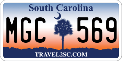 SC license plate MGC569
