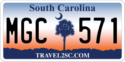 SC license plate MGC571