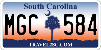 SC license plate MGC584