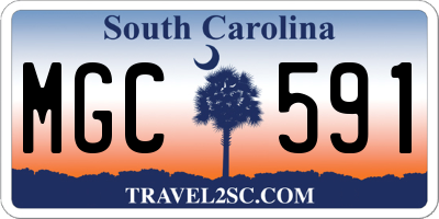 SC license plate MGC591