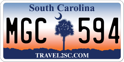 SC license plate MGC594