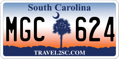 SC license plate MGC624