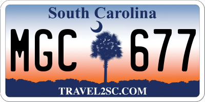 SC license plate MGC677