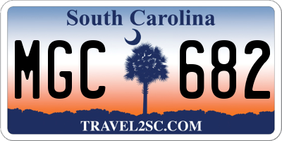 SC license plate MGC682