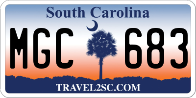 SC license plate MGC683