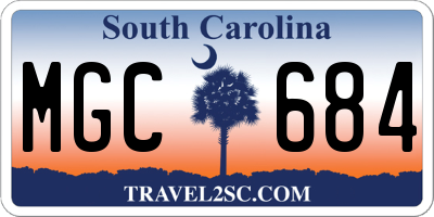 SC license plate MGC684