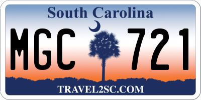 SC license plate MGC721