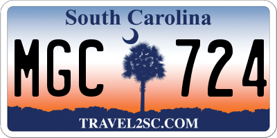 SC license plate MGC724