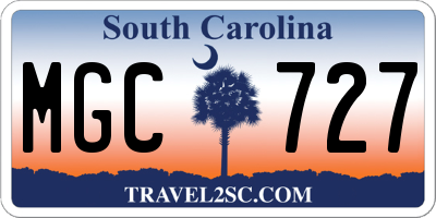 SC license plate MGC727
