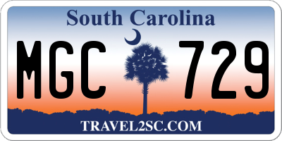 SC license plate MGC729