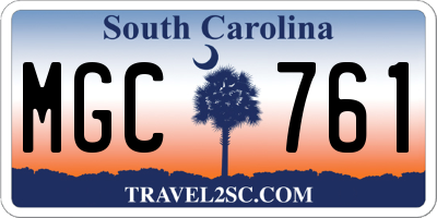 SC license plate MGC761