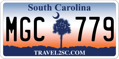 SC license plate MGC779