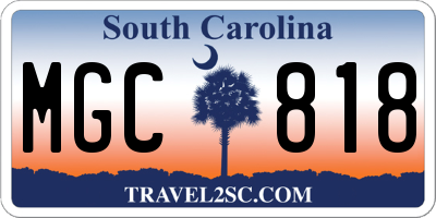 SC license plate MGC818