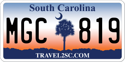 SC license plate MGC819