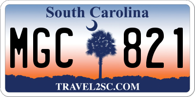 SC license plate MGC821