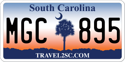 SC license plate MGC895