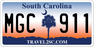 SC license plate MGC911