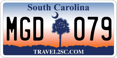 SC license plate MGD079