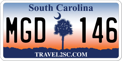 SC license plate MGD146