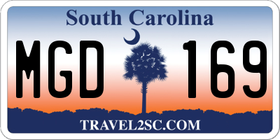 SC license plate MGD169