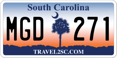 SC license plate MGD271