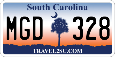SC license plate MGD328