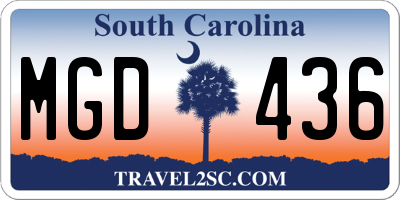 SC license plate MGD436