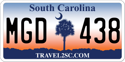 SC license plate MGD438
