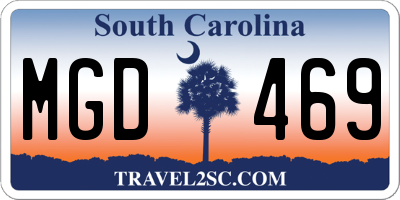 SC license plate MGD469