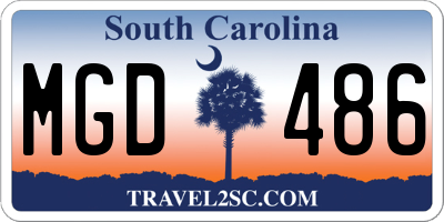 SC license plate MGD486
