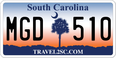 SC license plate MGD510