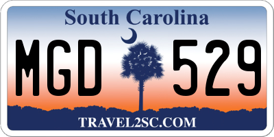 SC license plate MGD529