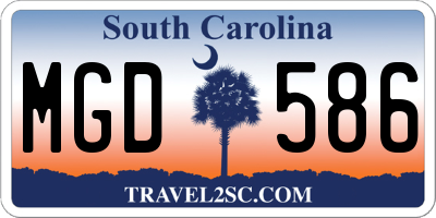 SC license plate MGD586