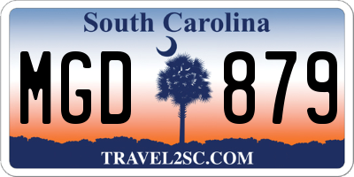SC license plate MGD879
