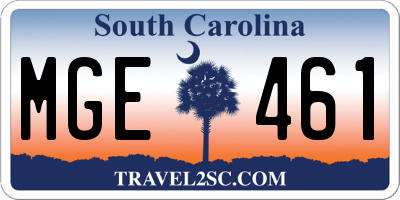 SC license plate MGE461