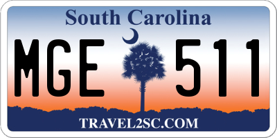 SC license plate MGE511